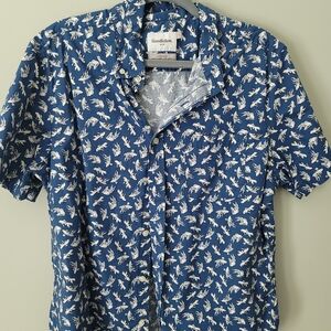 Goodfellow & Co Men's Blue Patterned Shirt